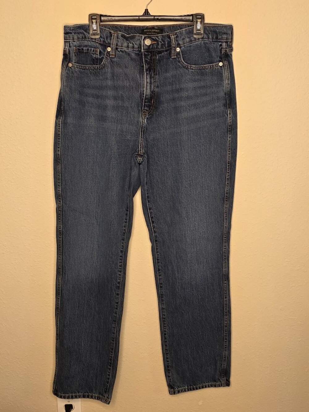 Banana Republic High-Rise, Straight Fit Denim Women's Jeans, Size 32/14 Tall